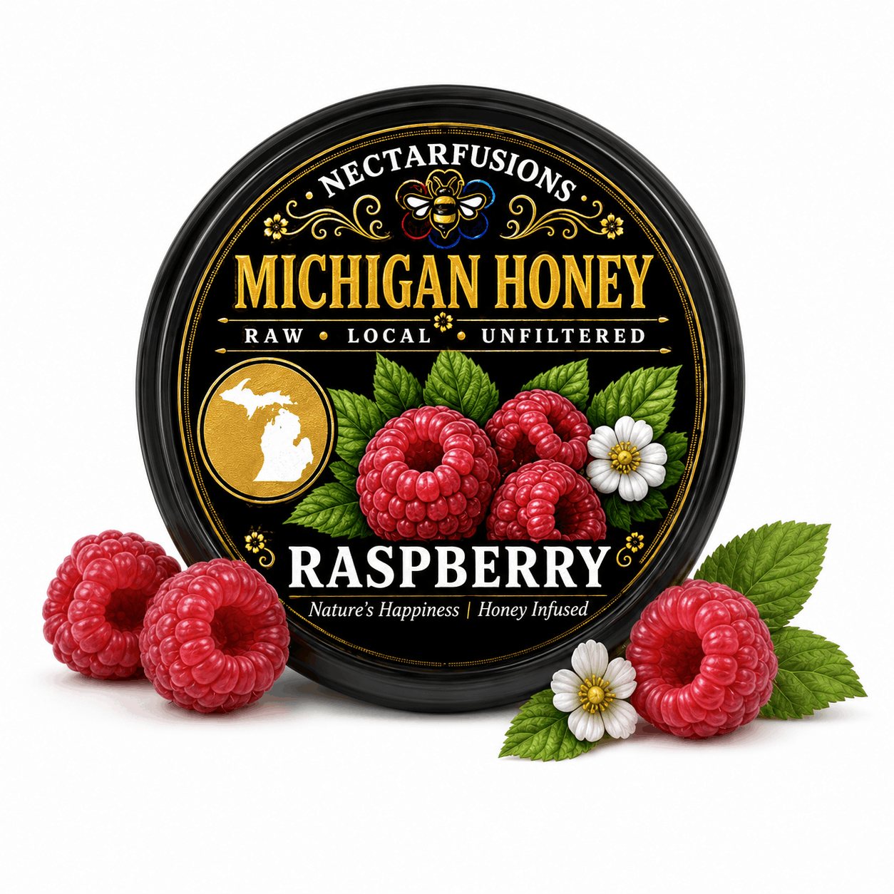 Raspberry lid label